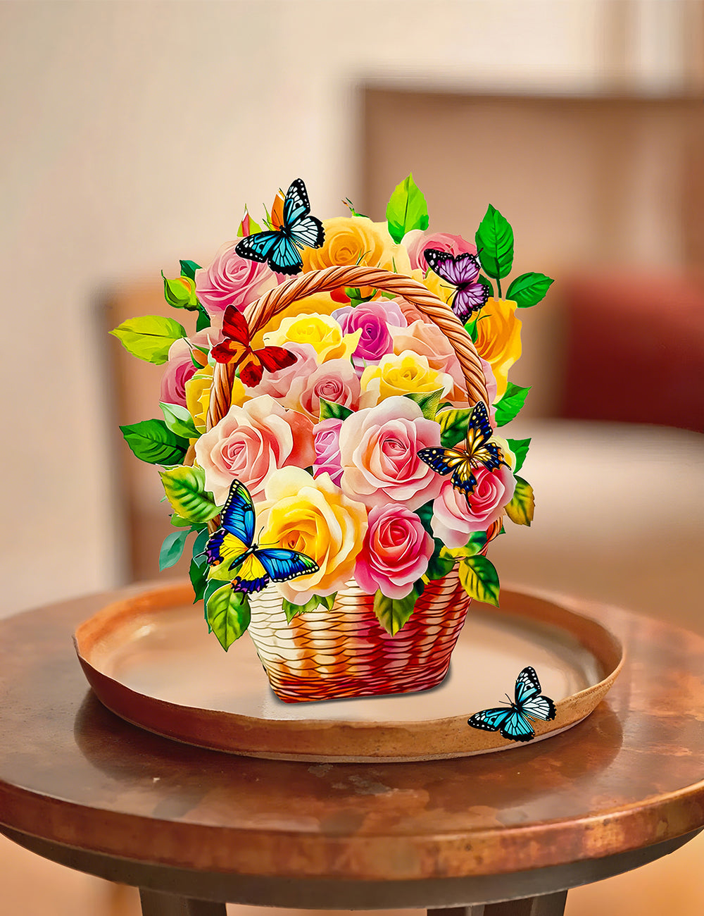 Champagne Roses And Butterflies